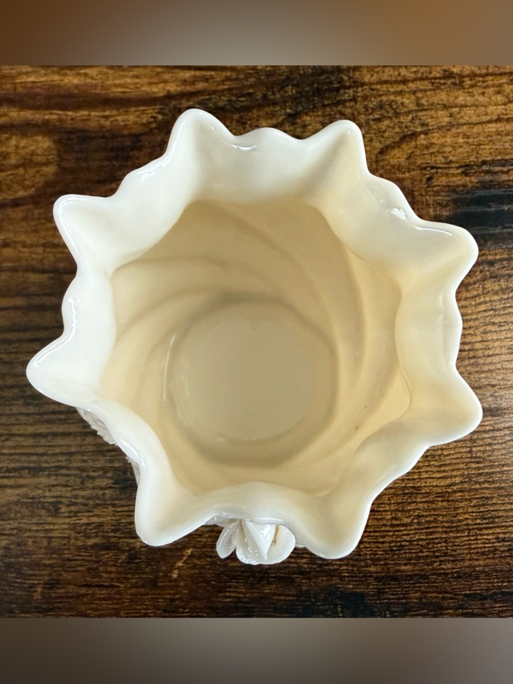 Belleek Irish Porcelain Floral Vase Vintage Green Mark - Picture 2 of 6